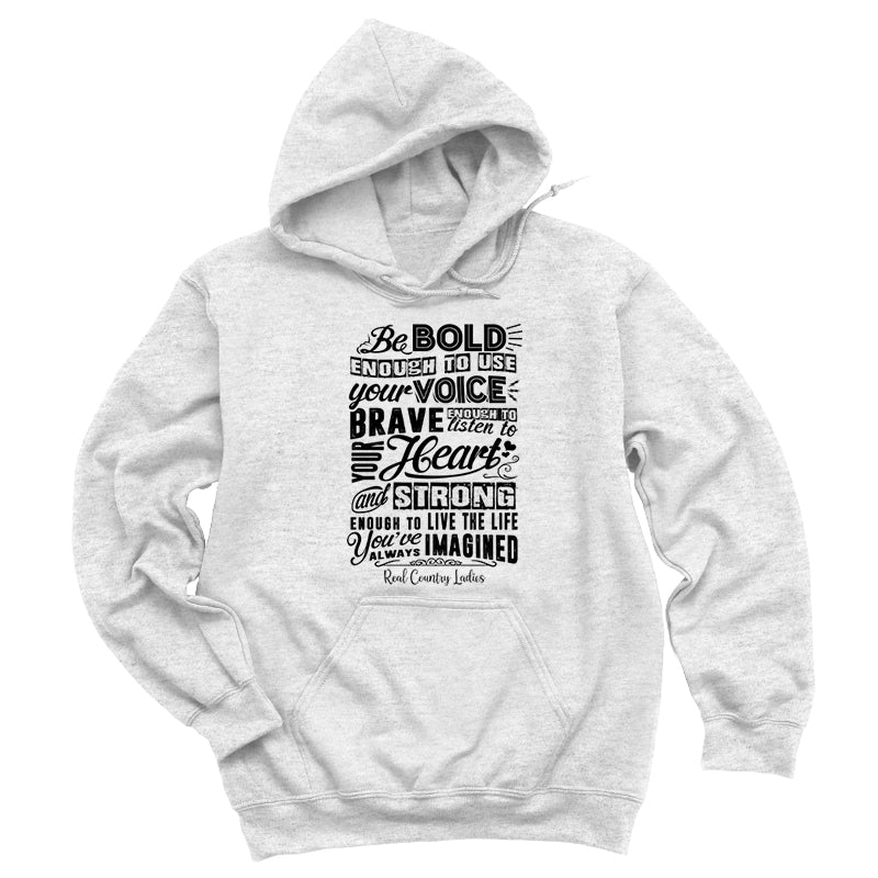 Blowout | Bold Brave And Strong Black Print Hoodies & Long Sleeves