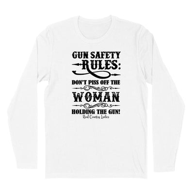 Blowout | Gun Safety Rules Black Print Hoodies & Long Sleeves