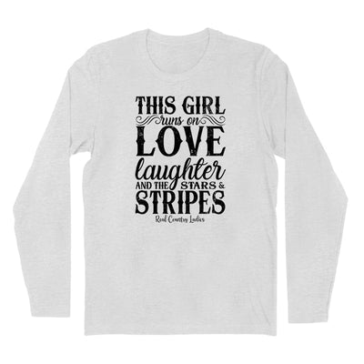 Blowout | This Girl Runs On Stars And Stripes Black Print Hoodies & Long Sleeves