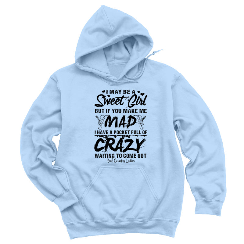 Blowout | I May Be A Sweet Girl Black Print Hoodies & Long Sleeves