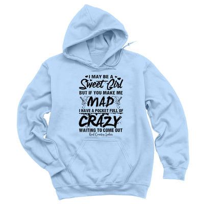 Blowout | I May Be A Sweet Girl Black Print Hoodies & Long Sleeves