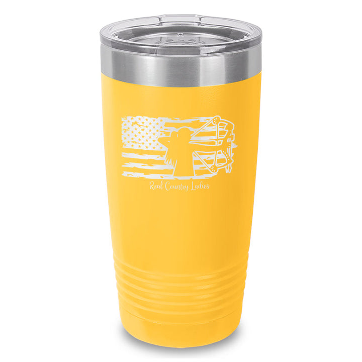 Black Friday | Bow USA Flag Laser Etched Tumbler