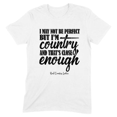 Blowout |  I May Not Be Perfect Black Print Front Apparel