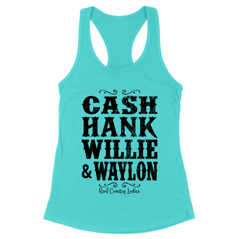 Blowout |  Cash Hank Willie Waylon Black Print Front Apparel