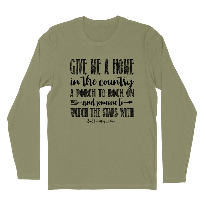 Blowout | Give Me A Home In The Country Black Print Hoodies & Long Sleeves