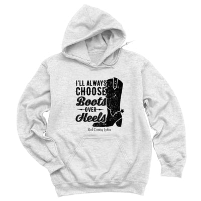 Blowout | I'll Always Choose Boots Black Print Hoodies & Long Sleeves