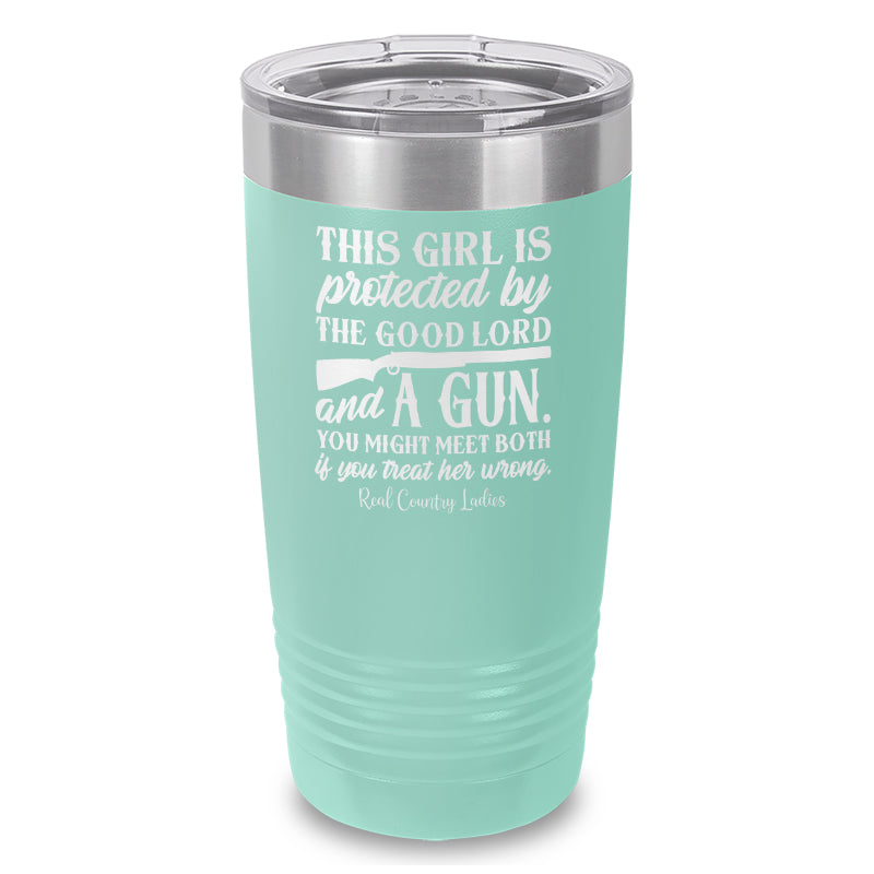 Black Friday | The Good Lord And A Gun Laser Etched Tumbler