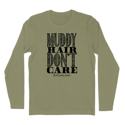 Blowout | Muddy Hair Don't Care Black Print Hoodies & Long Sleeves