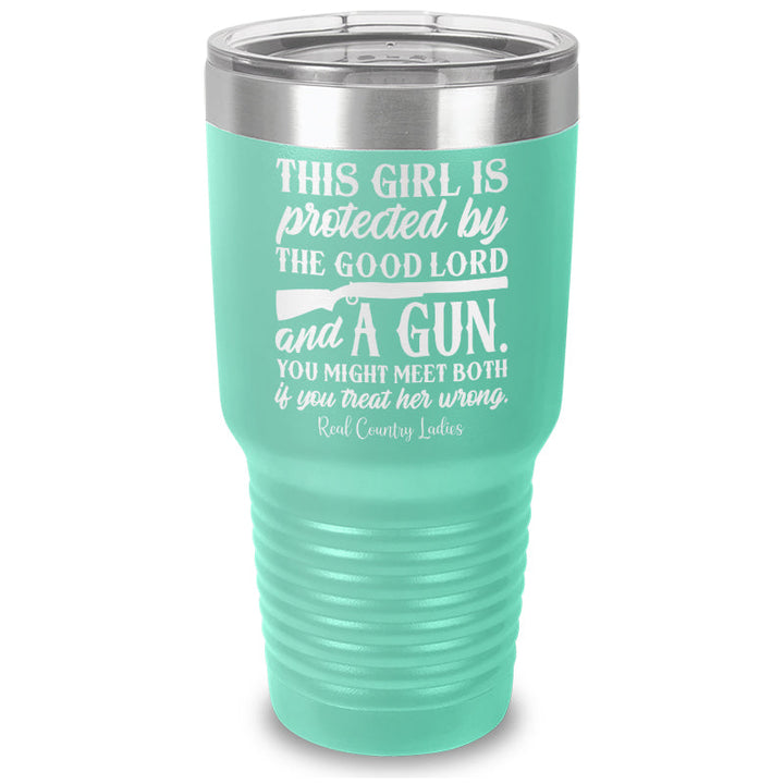 Black Friday | The Good Lord And A Gun Laser Etched Tumbler