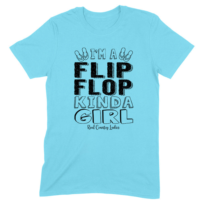 Blowout |  I'm A Flip Flop Kinda Girl Black Print Front Apparel