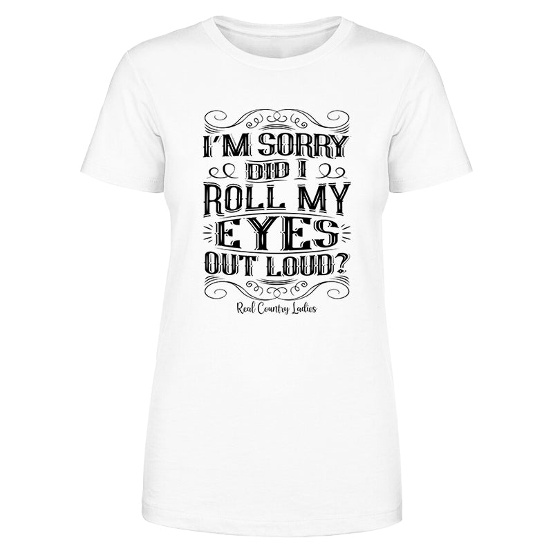 Blowout |  Roll My Eyes Out Loud Black Print Front Apparel