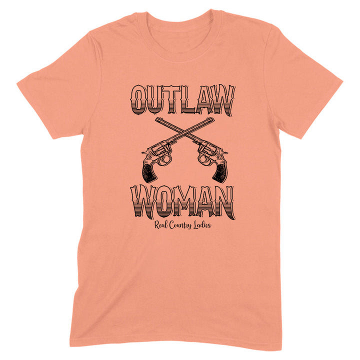 Black Friday | Outlaw Woman Black Print Front Apparel