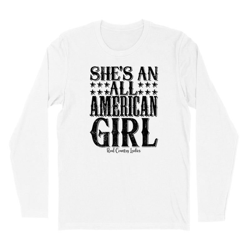 Blowout | All American Girl Black Print Hoodies & Long Sleeves