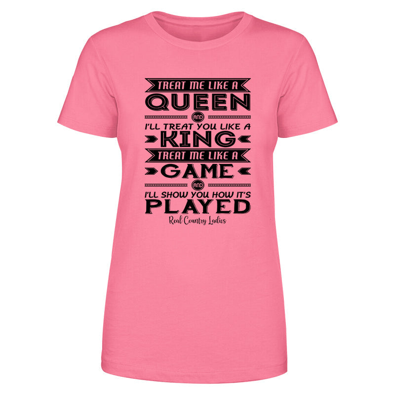 Blowout |  Like A Queen Black Print Front Apparel