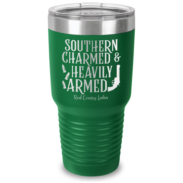 Black Friday | Southern Charmed And Heavily Armed Laser Etched Tumbler