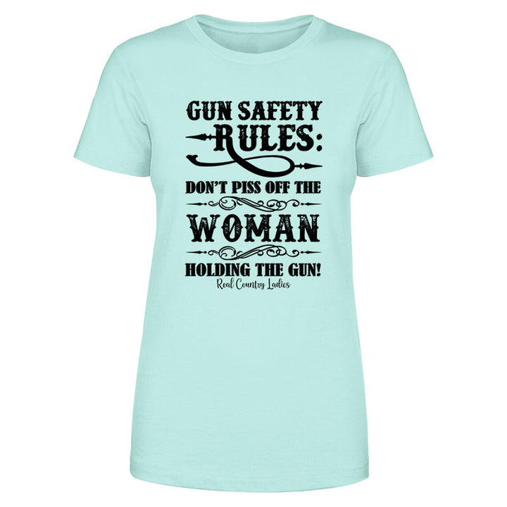 Black Friday | Gun Safety Rules Black Print Front Apparel