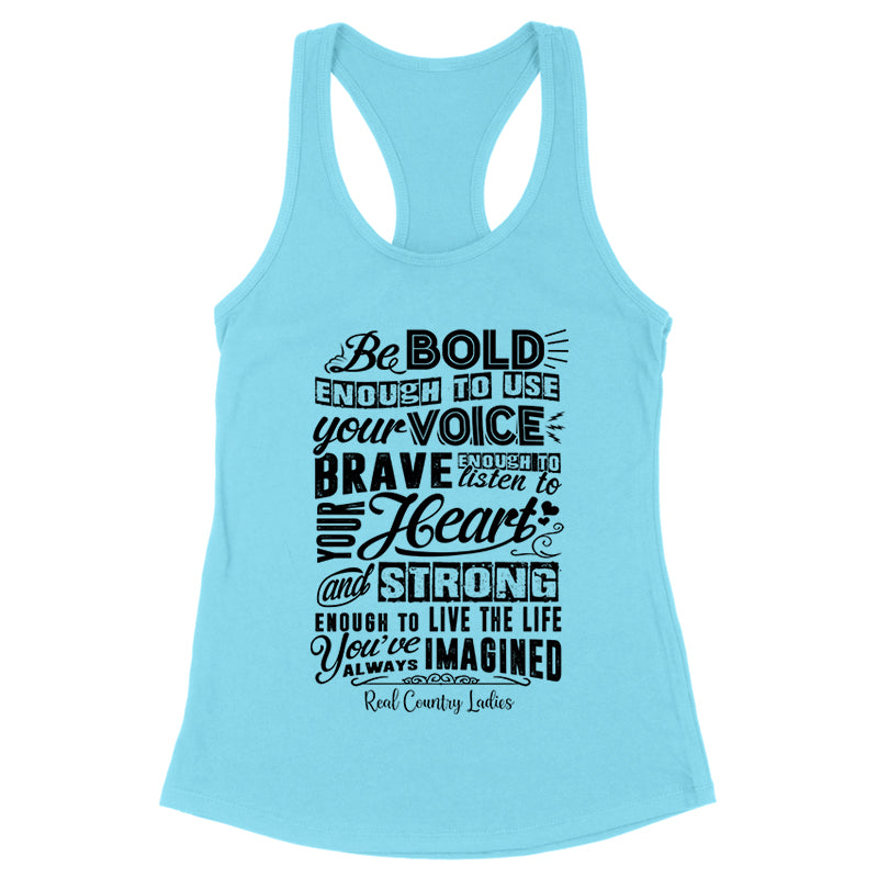 Black Friday | Bold Brave And Strong Black Print Front Apparel