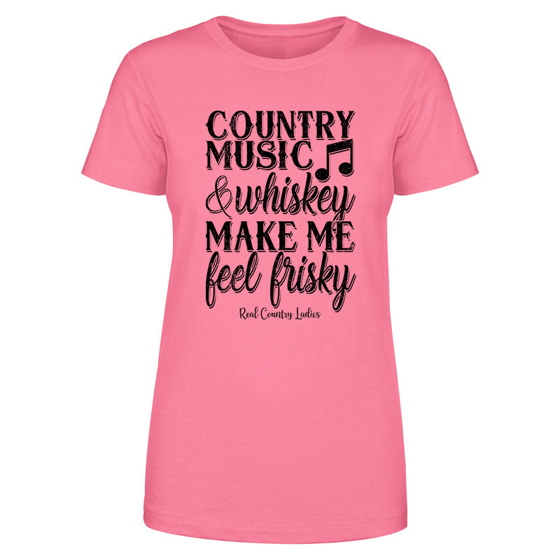 Blowout |  Country Music And Whiskey Black Print Front Apparel