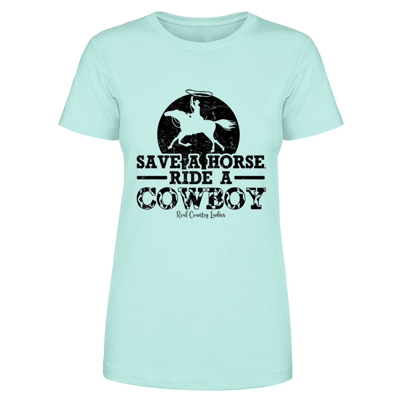 Black Friday | Save A Horse Ride A Cowboy Black Print Front Apparel