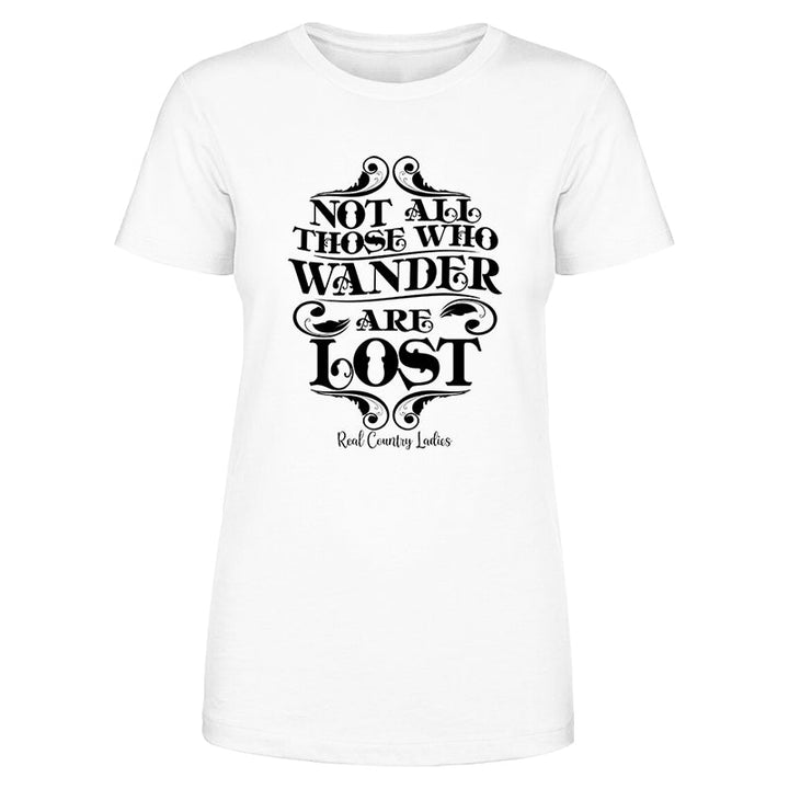 Black Friday | Not All Those Who Wander Black Print Front Apparel