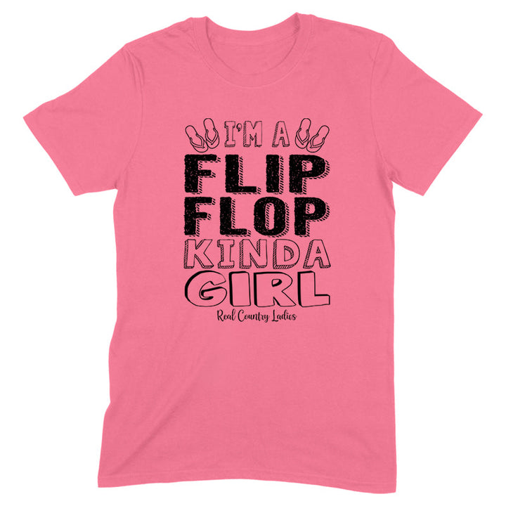 Black Friday | I'm A Flip Flop Kinda Girl Black Print Front Apparel