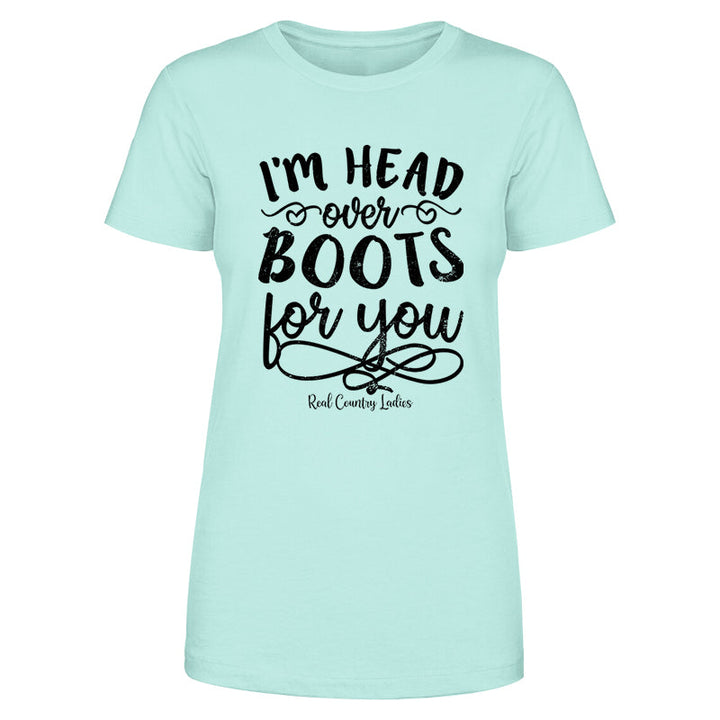 Black Friday | I'm Head Over Boots For You Black Print Front Apparel