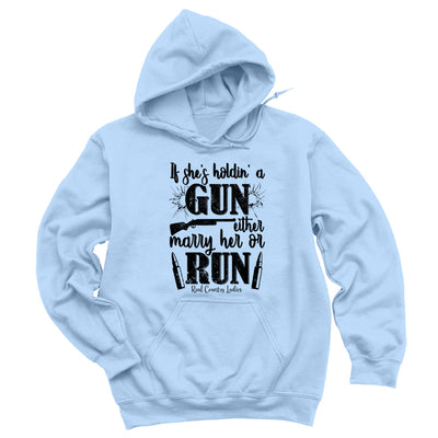 Blowout | If She's Holdin' A Gun Black Print Hoodies & Long Sleeves