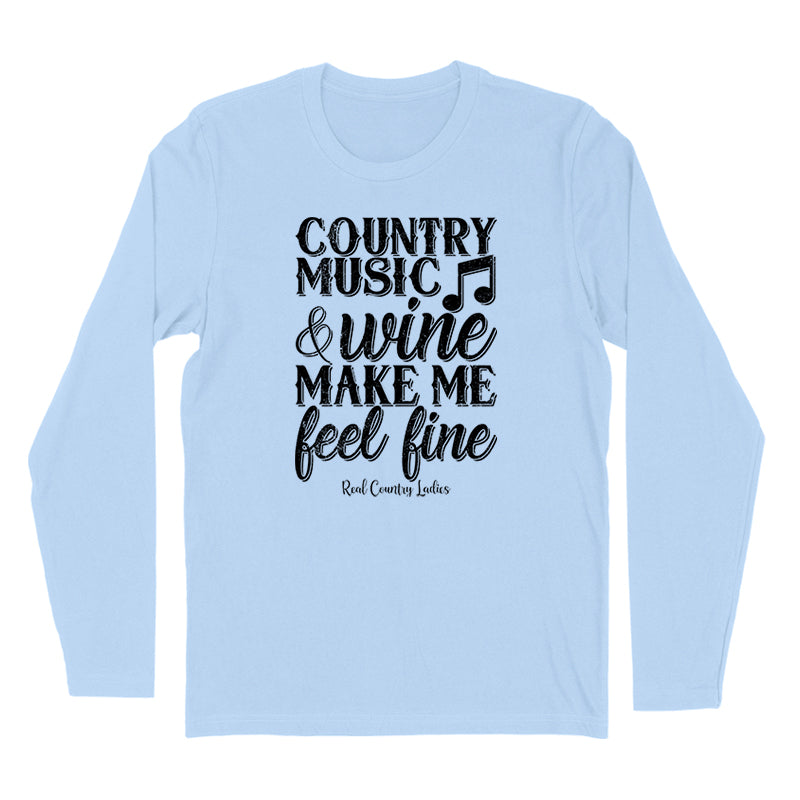 Blowout | Country Music And Wine Black Print Hoodies & Long Sleeves