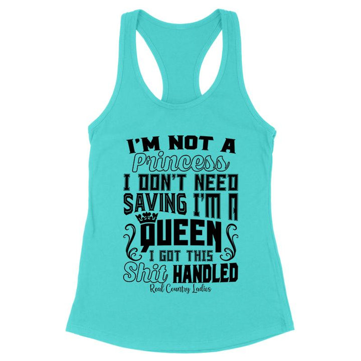 Black Friday | I'm Not A Princess Black Print Front Apparel