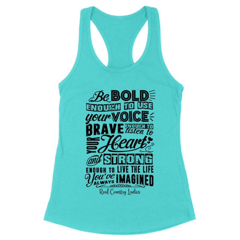 Black Friday | Bold Brave And Strong Black Print Front Apparel