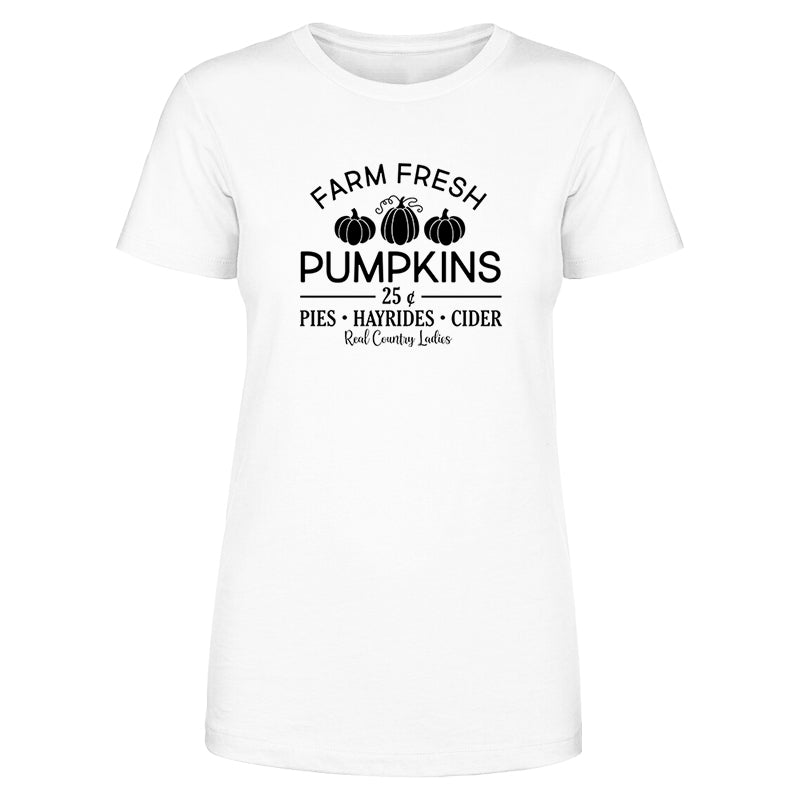 Falling For Deals | Farm Fresh Pumpkins Black Print Front Apparel