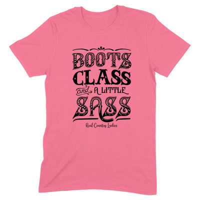 Blowout |  Boots Class And A Little Sass Black Print Front Apparel