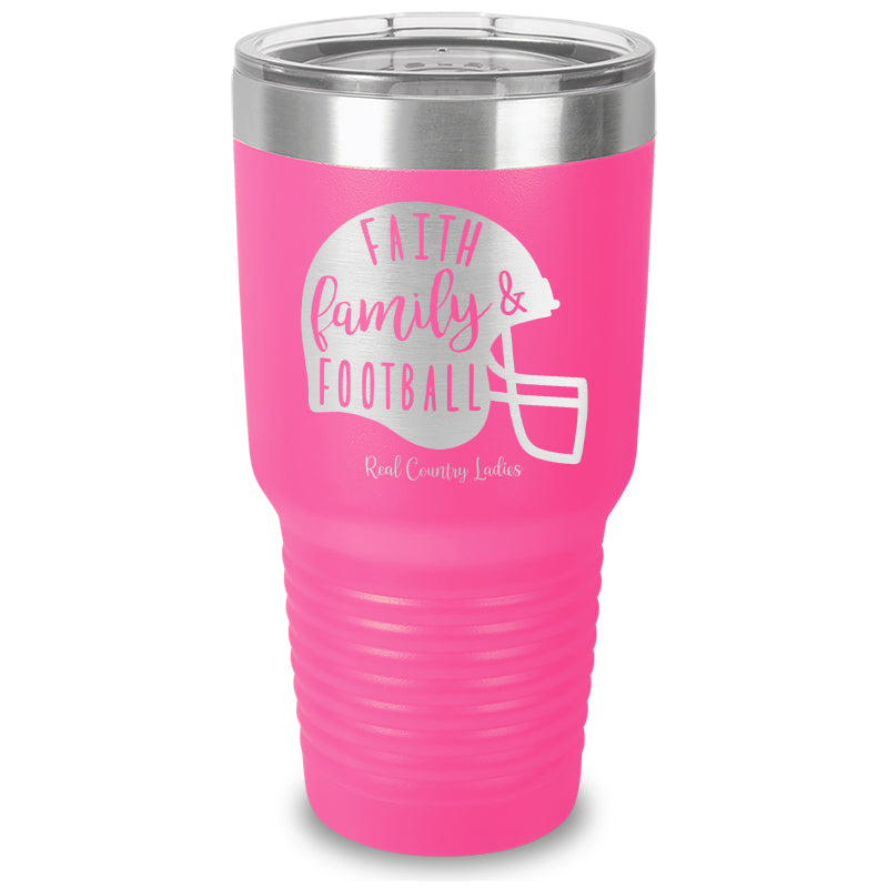 Black Friday | Faith Family Football Laser Etched Tumbler