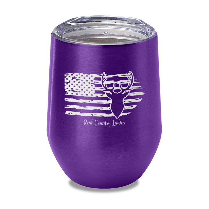 Black Friday | Deer USA Flag Laser Etched Tumbler