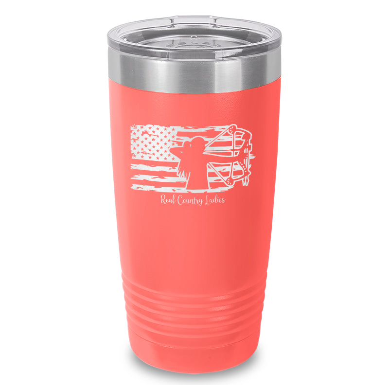 Black Friday | Bow USA Flag Laser Etched Tumbler