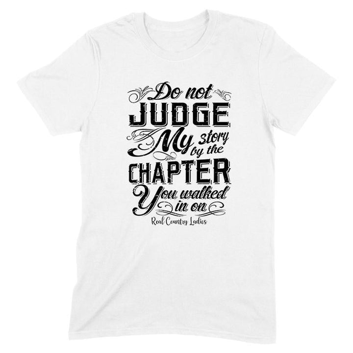 Black Friday | Do Not Judge My Story Black Print Front Apparel