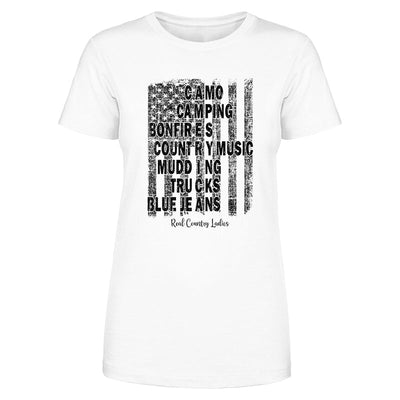 Blowout |  The American Flag Black Print Front Apparel