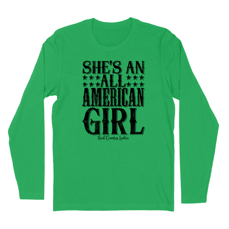 Black Friday | All American Girl Black Print Hoodies & Long Sleeves