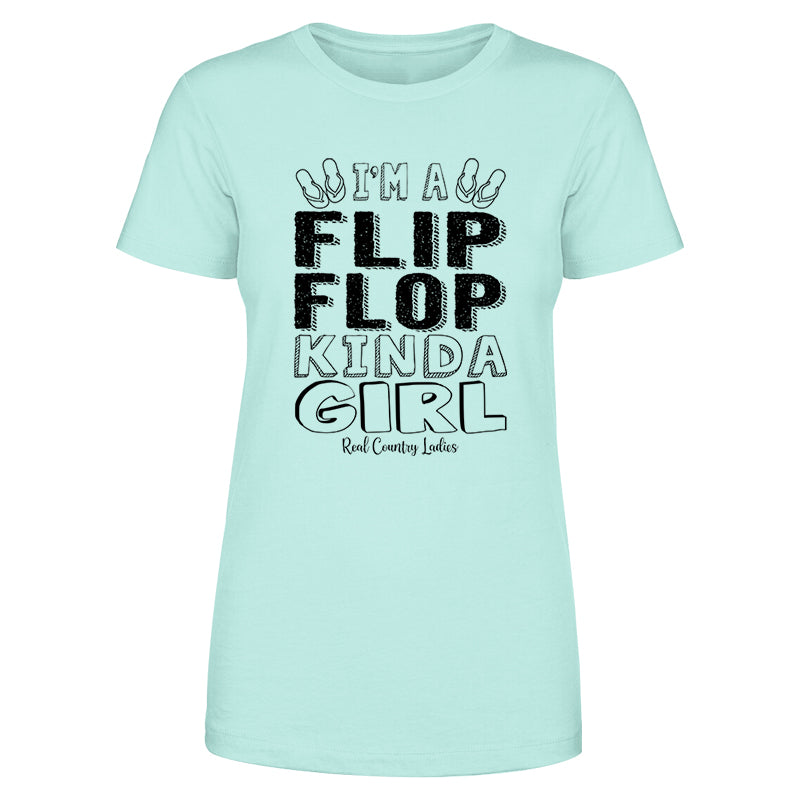 Black Friday | I'm A Flip Flop Kinda Girl Black Print Front Apparel