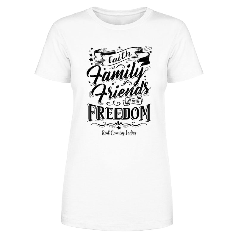 Blowout |  Faith Family Friends Black Print Front Apparel