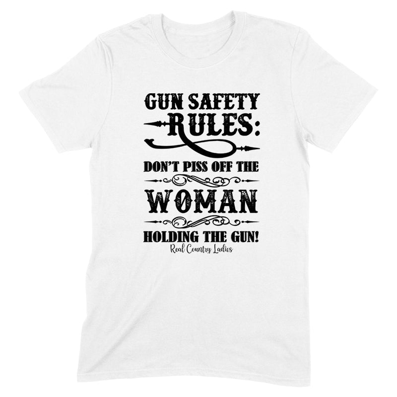 Black Friday | Gun Safety Rules Black Print Front Apparel