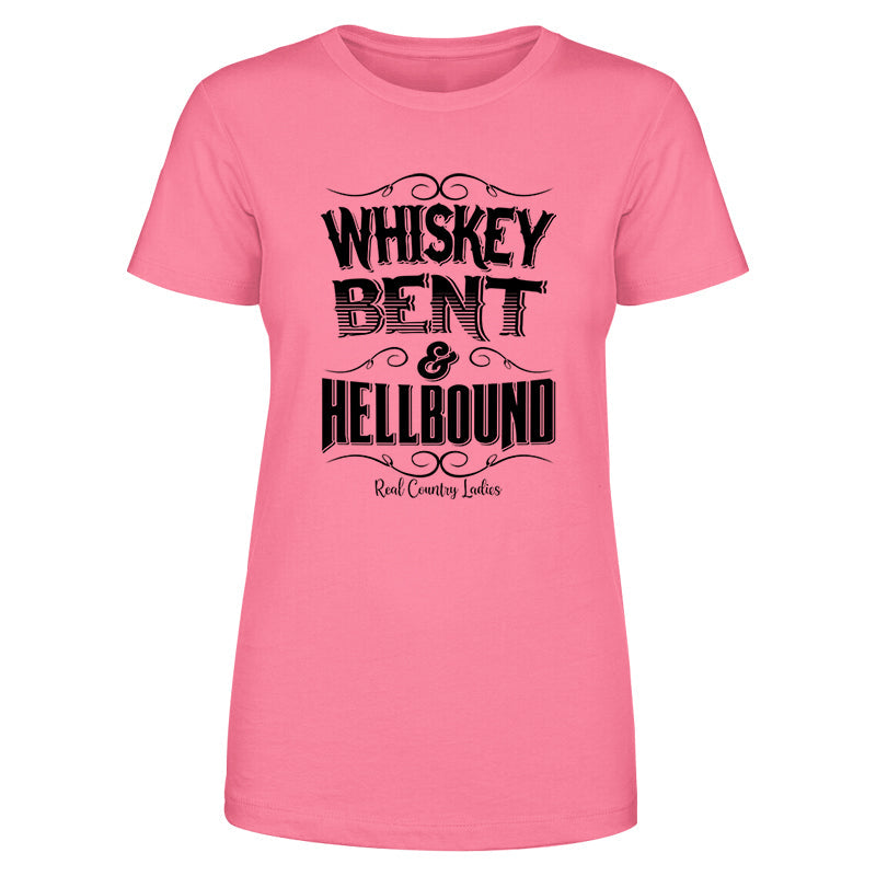 Blowout |  Whiskey Bent And Hellbound Black Print Front Apparel