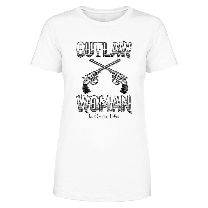 Black Friday | Outlaw Woman Black Print Front Apparel