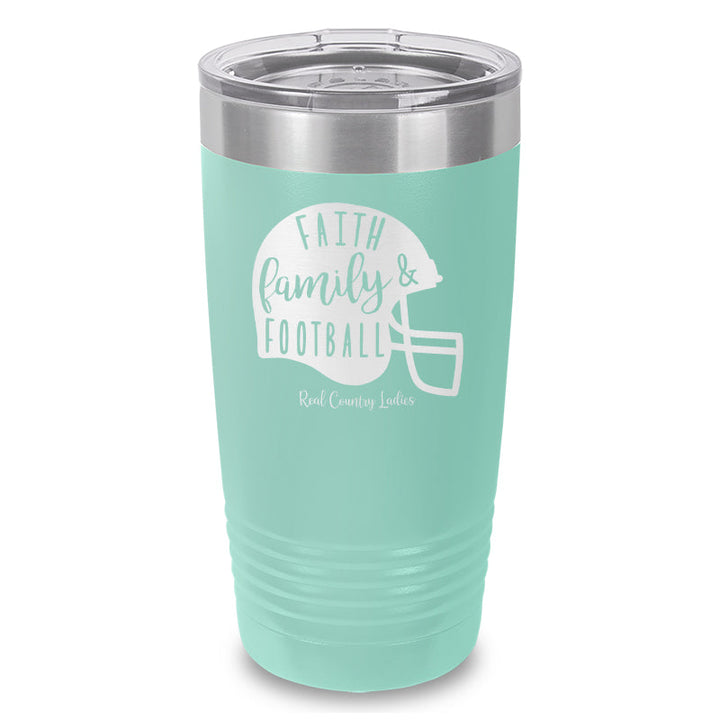 Black Friday | Faith Family Football Laser Etched Tumbler