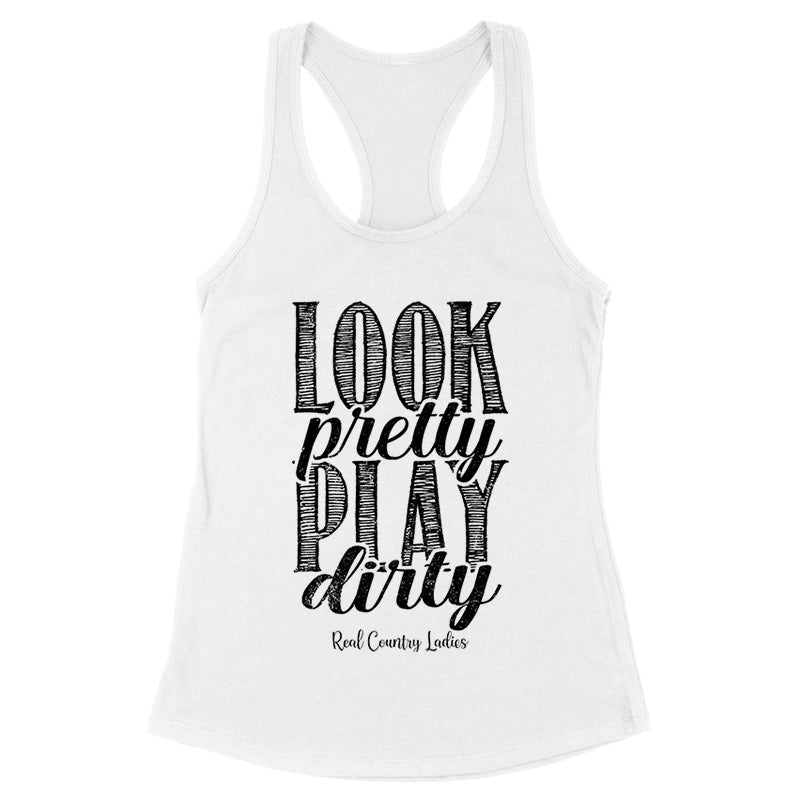 Black Friday | Look Pretty Play Dirty Black Print Front Apparel