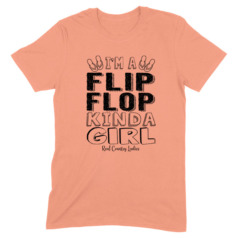 Blowout |  I'm A Flip Flop Kinda Girl Black Print Front Apparel