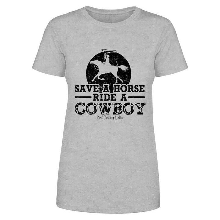 Black Friday | Save A Horse Ride A Cowboy Black Print Front Apparel