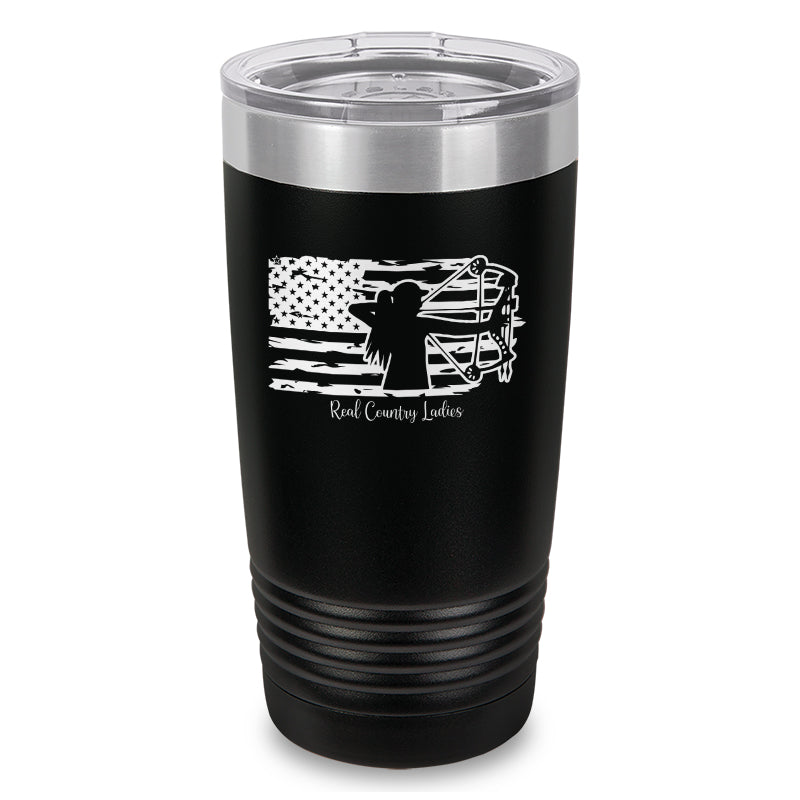 Black Friday | Bow USA Flag Laser Etched Tumbler