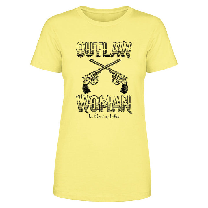 Black Friday | Outlaw Woman Black Print Front Apparel