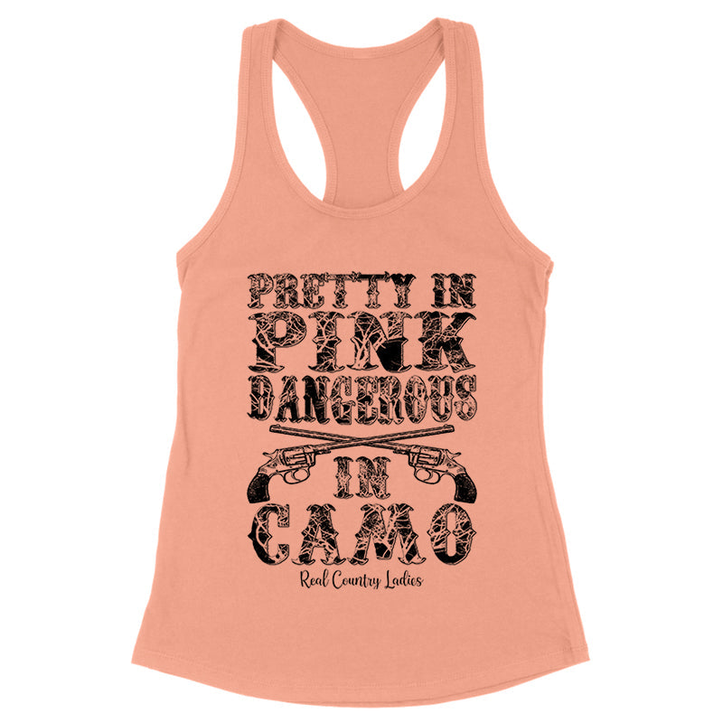 Black Friday | Pretty In Pink Dangerous In Camo Black Print Front Apparel